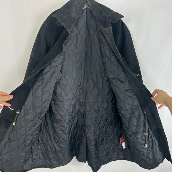 Vintage G III Black Quilted Suede Jacket - Picture 6 of 8